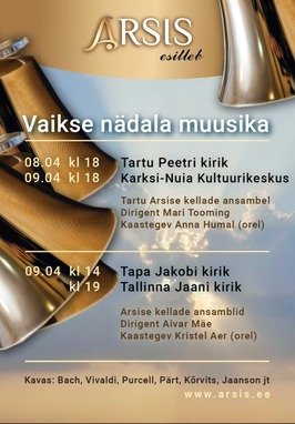 Tartu Arsise kellade ansambli ja organist Anna Humala kontsert