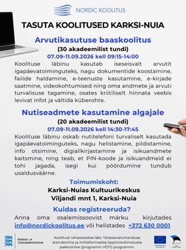 Arvutikasutuse baaskoolitus (30 akadeemilist tundi) TASUTA!